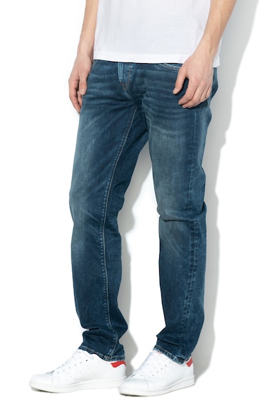 Pepe Jeans London Blugi cu croiala dreapta si aspect decolorat Zinc Barbati