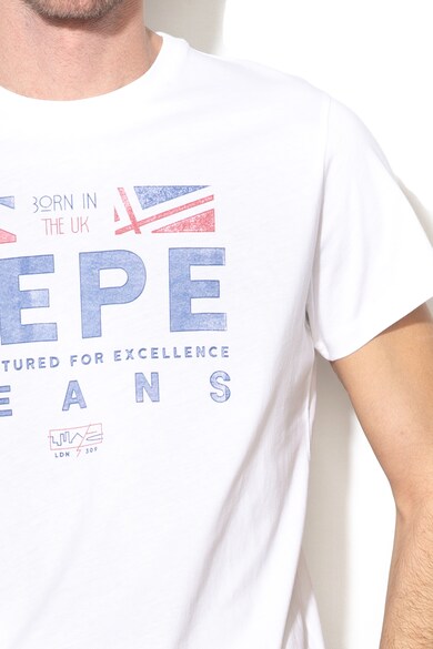 Pepe Jeans London Isaac regular fit póló logómintával férfi