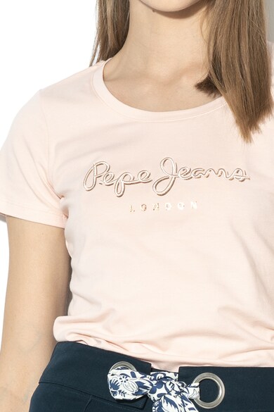 Pepe Jeans London Tricou cu imprimeu logo Angelica Femei