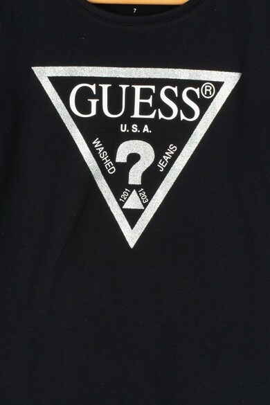 GUESS JEANS Póló csillámos logómintával Lány