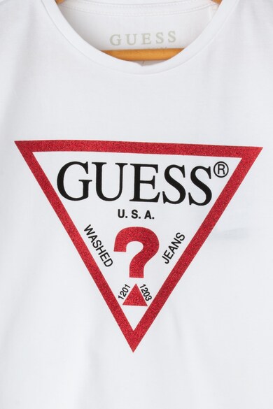 GUESS JEANS Tricou cu logo si maneci cazute Fete