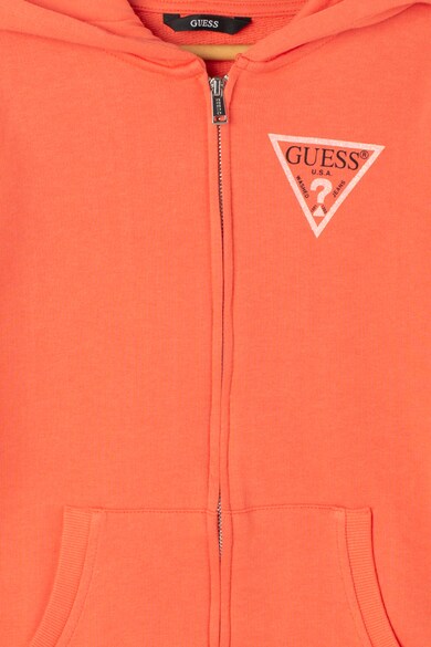 GUESS JEANS Hanorac cu fermoar si imprimeu logo Fete