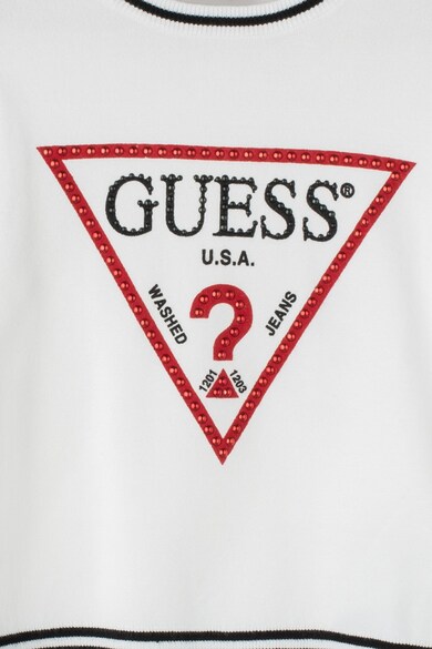 GUESS JEANS Фино плетен пуловер с лого Момичета