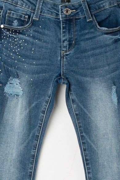 GUESS JEANS Blugi skinny cu strasuri Fete