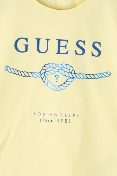 GUESS JEANS Тениска с лого и асиметричен подгъв Момичета