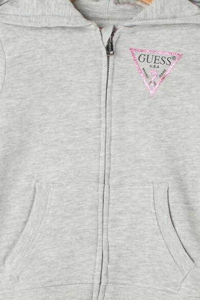 GUESS JEANS Hanorac cu fermoar si imprimeu logo Fete