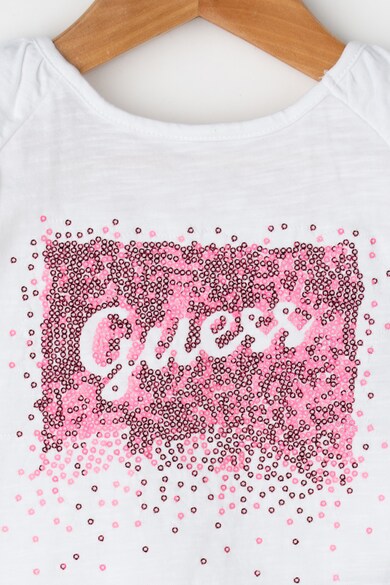 GUESS JEANS Tricou fara maneci, cu paiete Fete