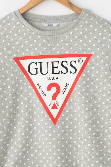 GUESS JEANS Bluza sport cu imprimeu logo si buline Baieti