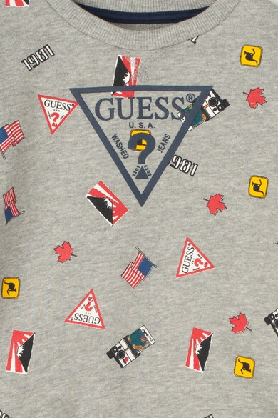 GUESS JEANS Kerek nyakú pulóver gumis rátétekkel Fiú