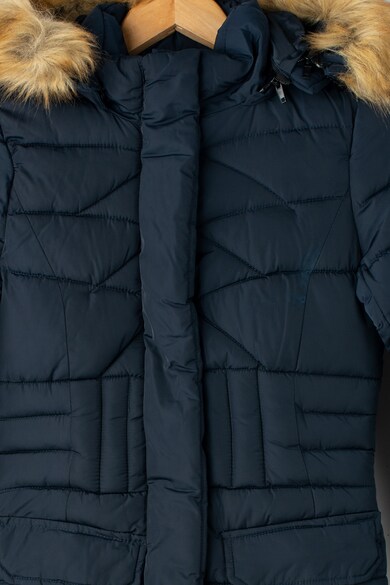 Geographical Norway Annael hosszú bélelt télikabát kapucnival Lány