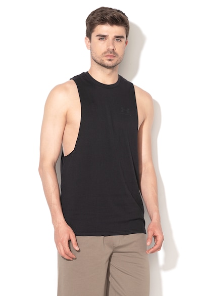 Top lejer cu logo - Negru