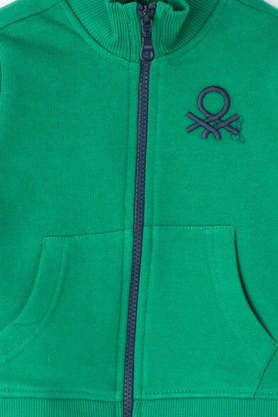 United Colors of Benetton Cipzáras pulóver hímzett logóval Fiú