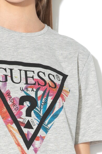 GUESS Laza fazonú logómintás póló női