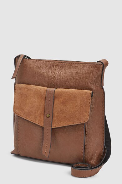 NEXT Geanta crossbody de piele cu buzunar frontal Femei