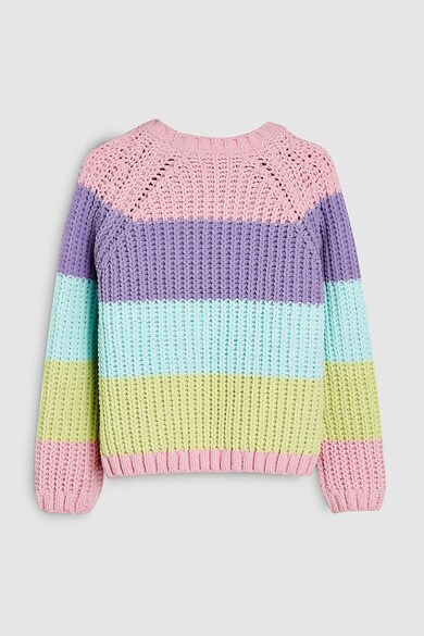 NEXT Kötött pulóver colorblock dizájnnal Lány