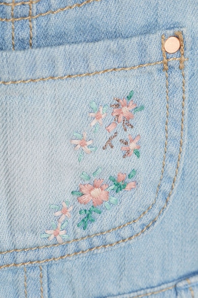 NEXT Salopeta din denim cu broderii florale Fete