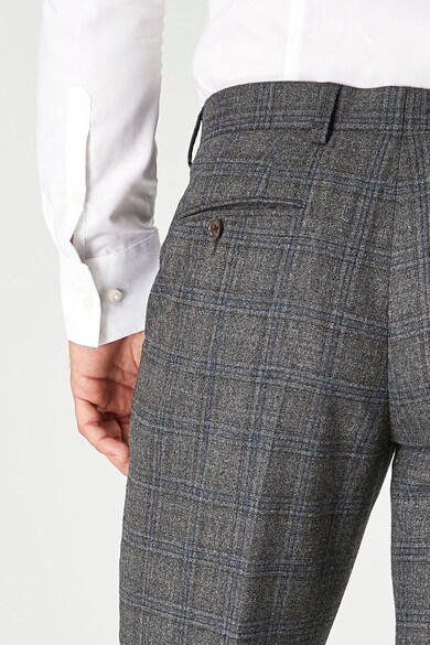 NEXT Pantaloni eleganti de lana, cu model in carouri Barbati