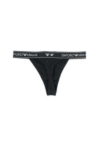 Emporio Armani Underwear Chiloti tanga cu banda logo elastica in talie Femei