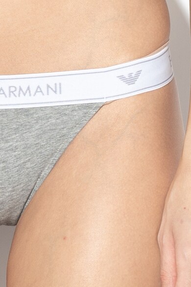 Emporio Armani Underwear Chiloti tanga cu banda logo elastica in talie Femei