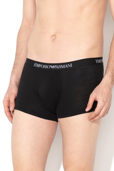 Emporio Armani Underwear Set de boxeri cu banda elastica cu logo, 3 perechi Barbati