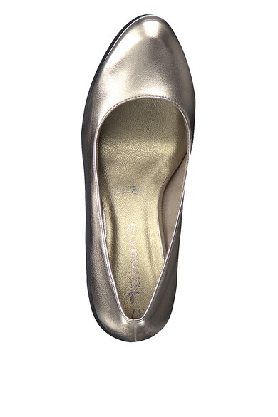 Tamaris Pantofi cu aspect metalizat si toc clasic Femei