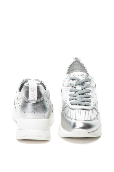 Liu Jo Кожени спортни обувки Karlie с метализиран ефект Жени