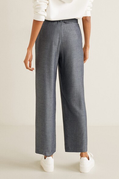 Mango Pantaloni cu croiala ampla si model herringbone Espi Femei