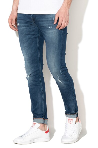 GUESS JEANS Chris skinny fit farmernadrág szaggatott hatással férfi