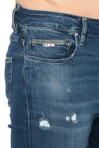 GUESS JEANS Blugi skinny cu aspect deteriorat Chris Barbati