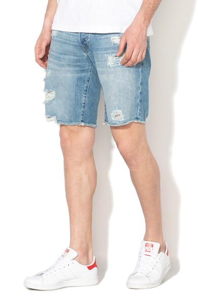 GUESS JEANS Farmer bermudanadrág szaggatott dizájnnal férfi