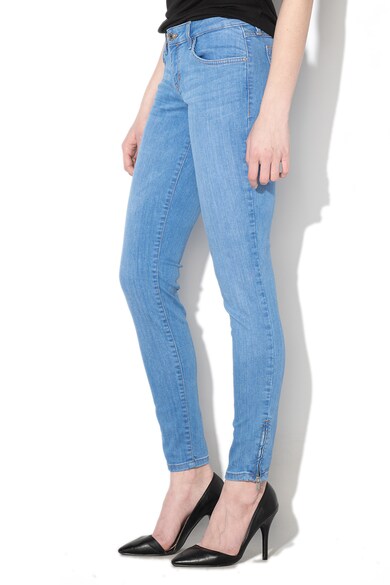 GUESS JEANS Blugi skinny cu talie joasa si slituri cu fermoar Marilyn Femei