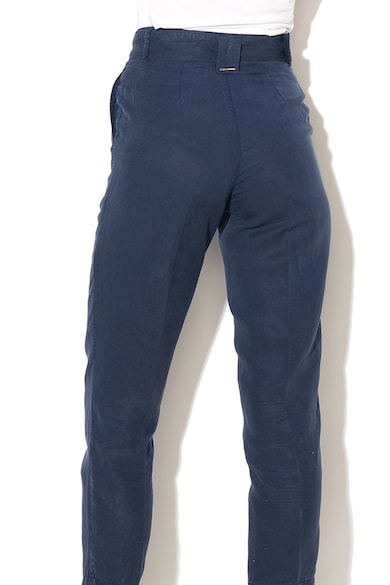 GUESS JEANS Pantaloni din amestec de in si lyocell, cu o curea Femei