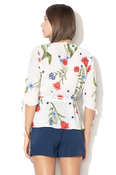 GUESS JEANS Флорална блуза със застъпен дизайн Жени