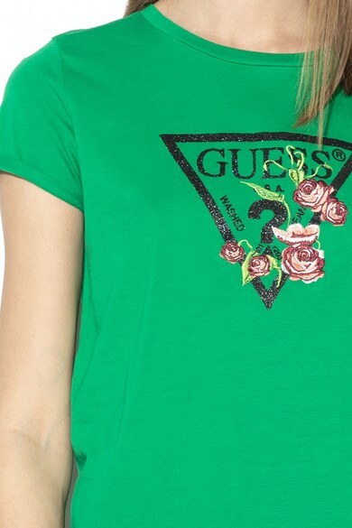 GUESS JEANS Tricou cu imprimeu stralucitor Femei