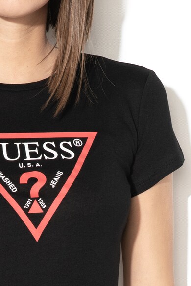 GUESS JEANS Тениска с модал и лого Жени