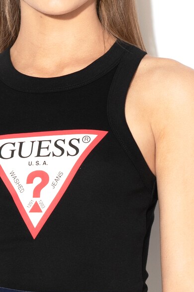 GUESS JEANS Body de bumbac organic cu imprimeu logo Femei