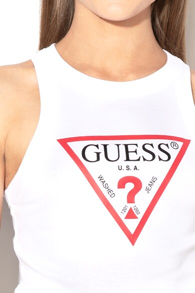 GUESS JEANS Body de bumbac organic cu imprimeu logo Femei