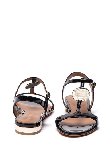 Emporio Armani Sandale de piele ecologica cu aspect lacuit Femei