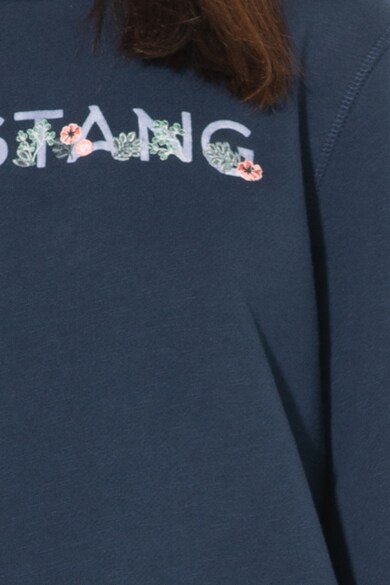 Mustang Bluza sport cu imprimeu logo si broderie florala Femei