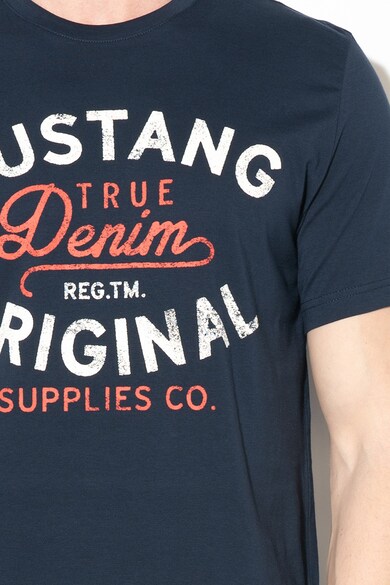 Mustang Tricou cu decolteu rotund si imprimeu logo Barbati