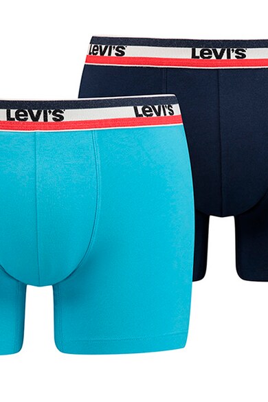 Levi's Boxeri cu banda elastica cu logo in talie - 2 perechi Barbati