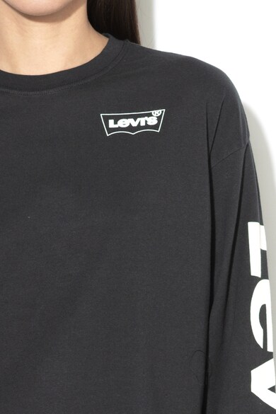 Levi's Къса блуза с уголемен дизайн и лого Жени