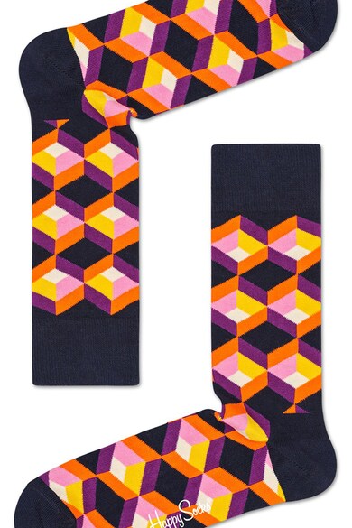 Happy Socks Sosete unisex cu imprimeu geometric Femei