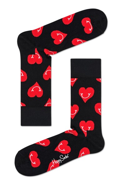 Happy Socks Set de sosete scurte cu imprimeu inima - 3 perechi Femei