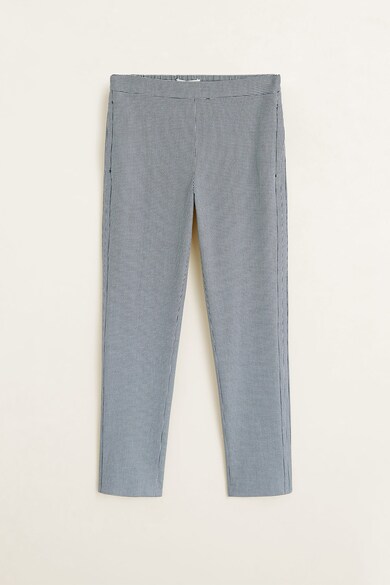 Mango Pantaloni crop straight fit in carouri Crepe Femei