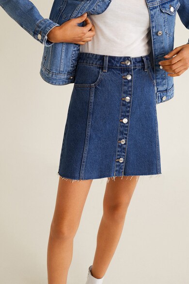 Mango Fusta mini de denim Vicky Femei