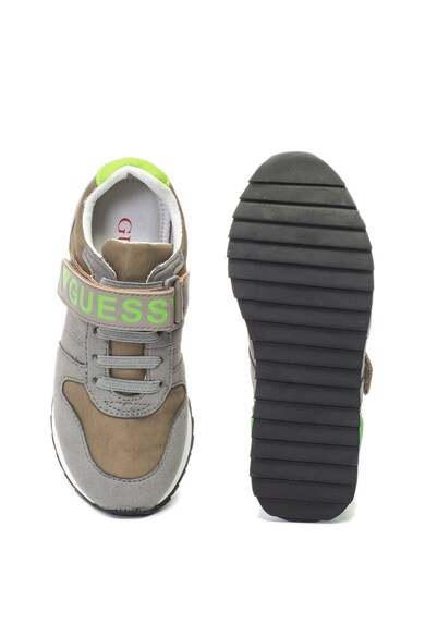 GUESS Nyersbőr hatású sneakers cipő kontrasztos logóval Lány