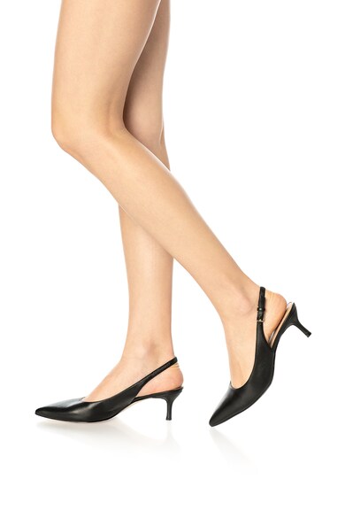 GUESS Bőr sarokpántos cipő törpesarokkal női