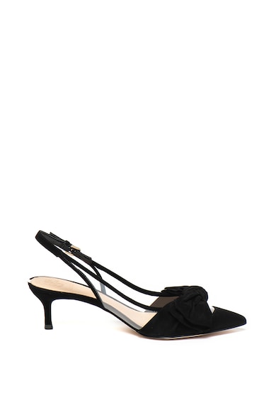 GUESS Pantofi slingback de piele intoarsa cu varf ascutit si funda Femei