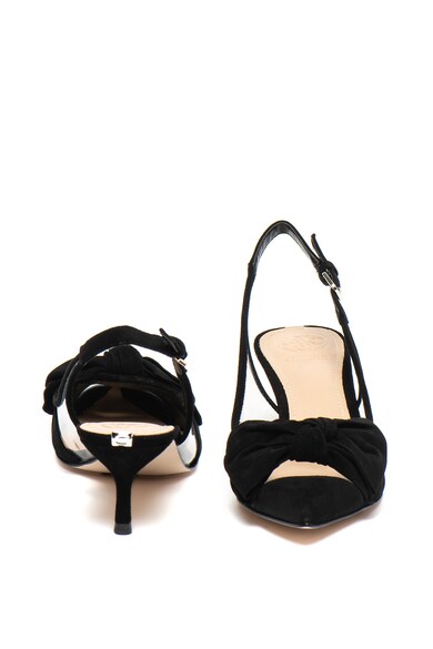 GUESS Pantofi slingback de piele intoarsa cu varf ascutit si funda Femei